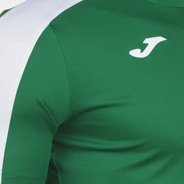 Joma Academy III Green athletic short sleeve jersey for soccer training