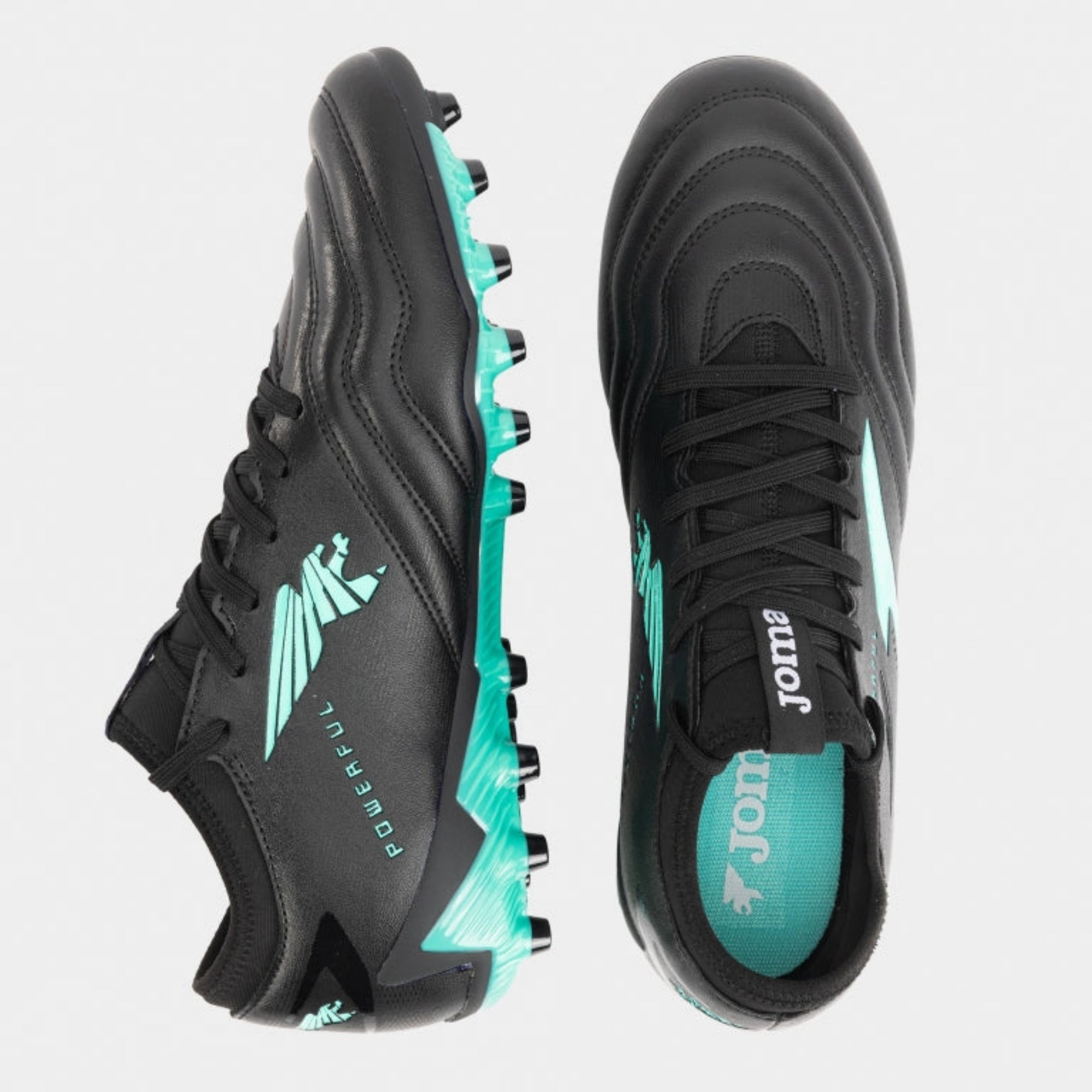 Joma Men's Powerful 2501 Firm Ground Soccer Cleats (FG). SOCK SYSTEM neck