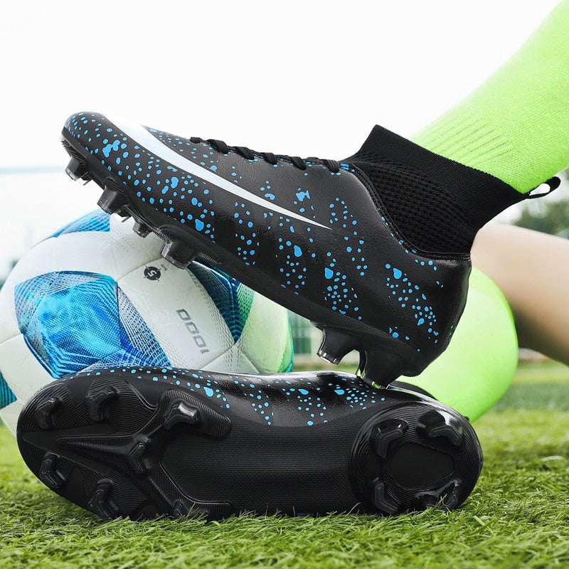 Men/Women Two Color High Ankle Cleats for Outdoor and Grass