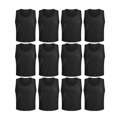 Team Practice Mesh Scrimmage Vests Sport Pinnies Training Bibs (12 Pieces)