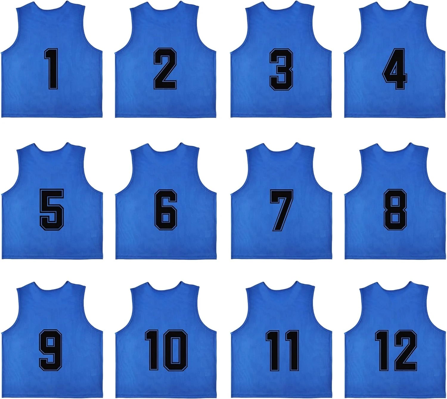 Training Mesh Sports Pinnies Numbered (1-12)