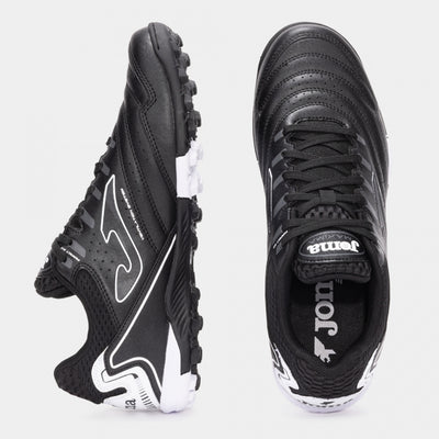 Black Joma Maxima 2501 turf soccer footwear for artificial grass