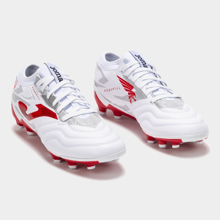 Joma Powerful 2502 Firm Ground Soccer Cleats (FG).Improved foot fit thanks to the SOCK SYSTEM, ensuring top comfort.