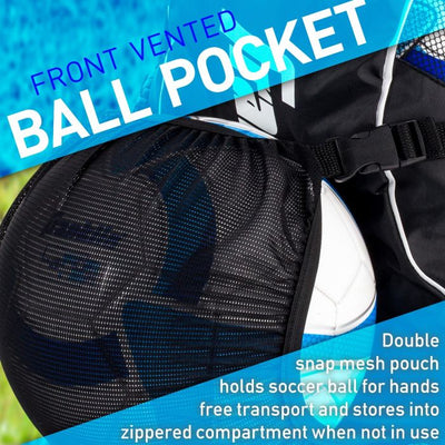 Franklin Youth Soccer Ball Backpack - Black
