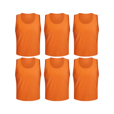 Team Practice Mesh Scrimmage Vests Sport Pinnies Training Bibs (6 Pieces)