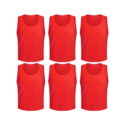 Team Practice Mesh Scrimmage Vests Sport Pinnies Training Bibs (6 Pieces)