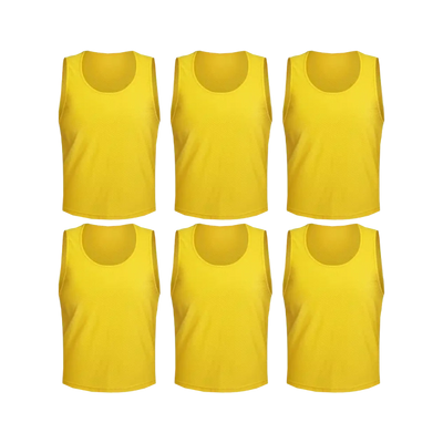 Team Practice Mesh Scrimmage Vests Sport Pinnies Training Bibs (6 Pieces)
