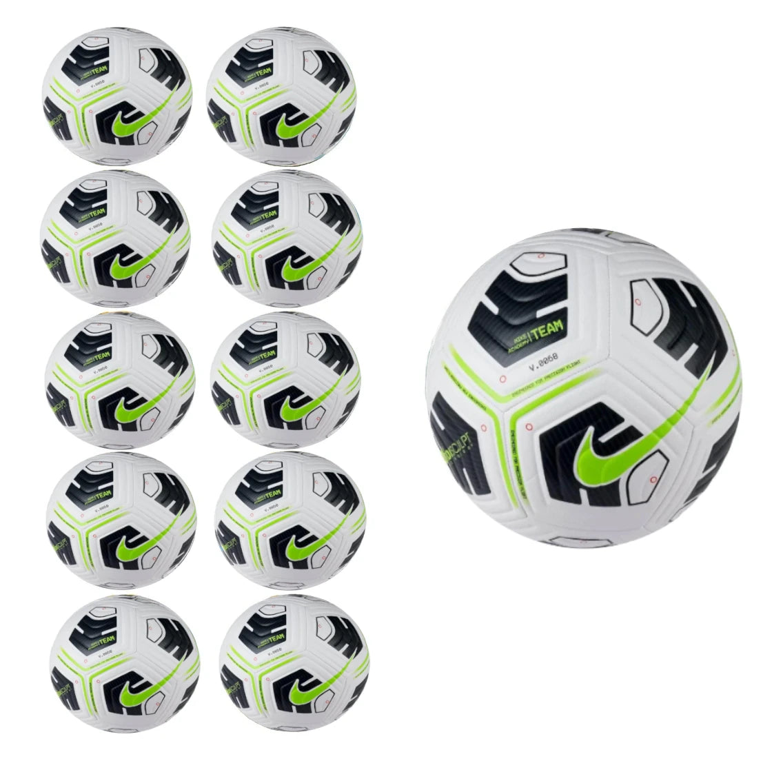 Nike Academy Volt Color Pack of 10