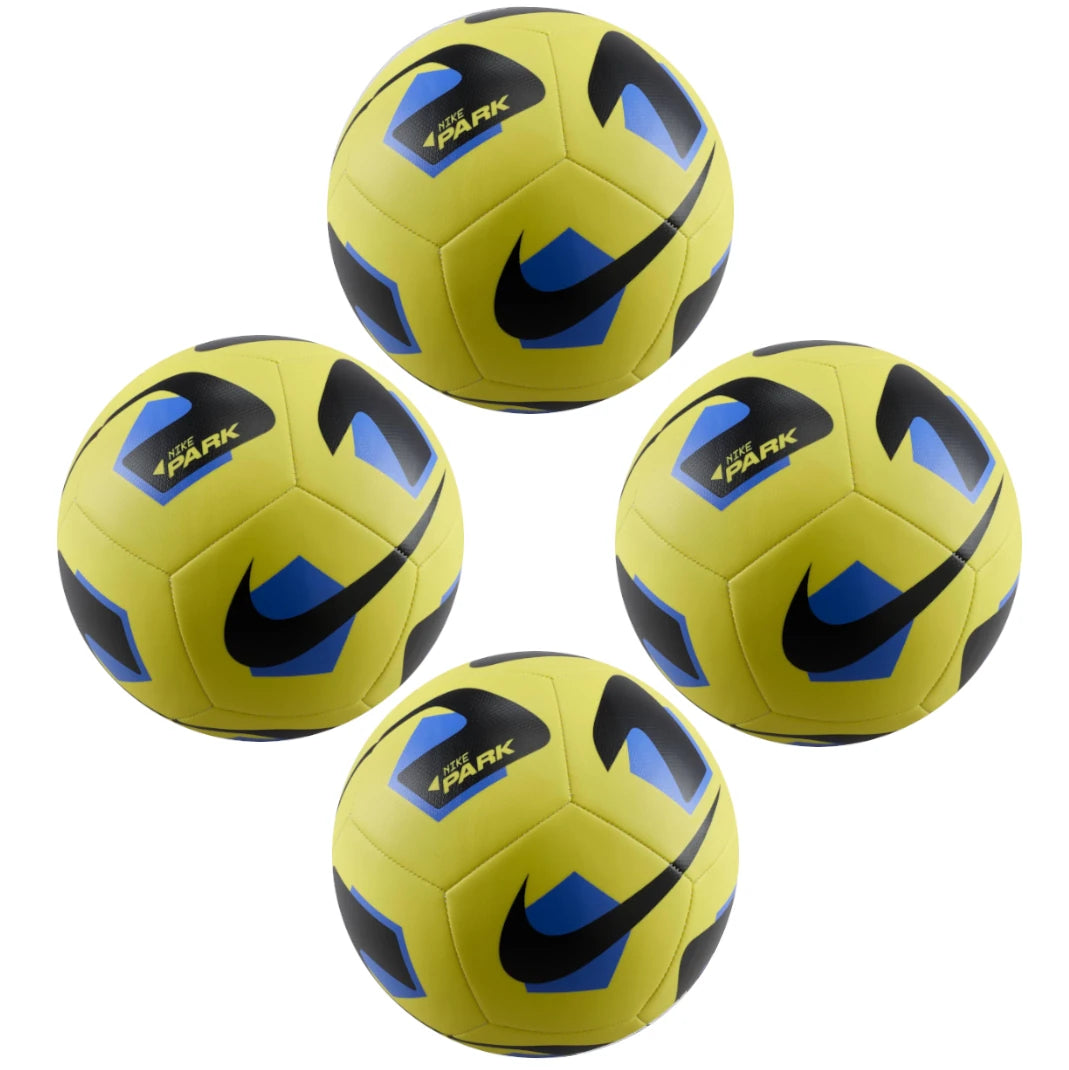 Nike Park 2.0 Soccer Balls Bundle Size 5 - Pack of 4 Balls Yellow