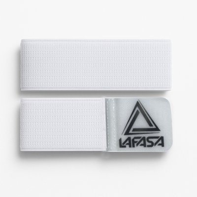 Lafasa Shin Guard Straps, Shinguard Stays, Adjustable, Black & White 2 Packs Bundle